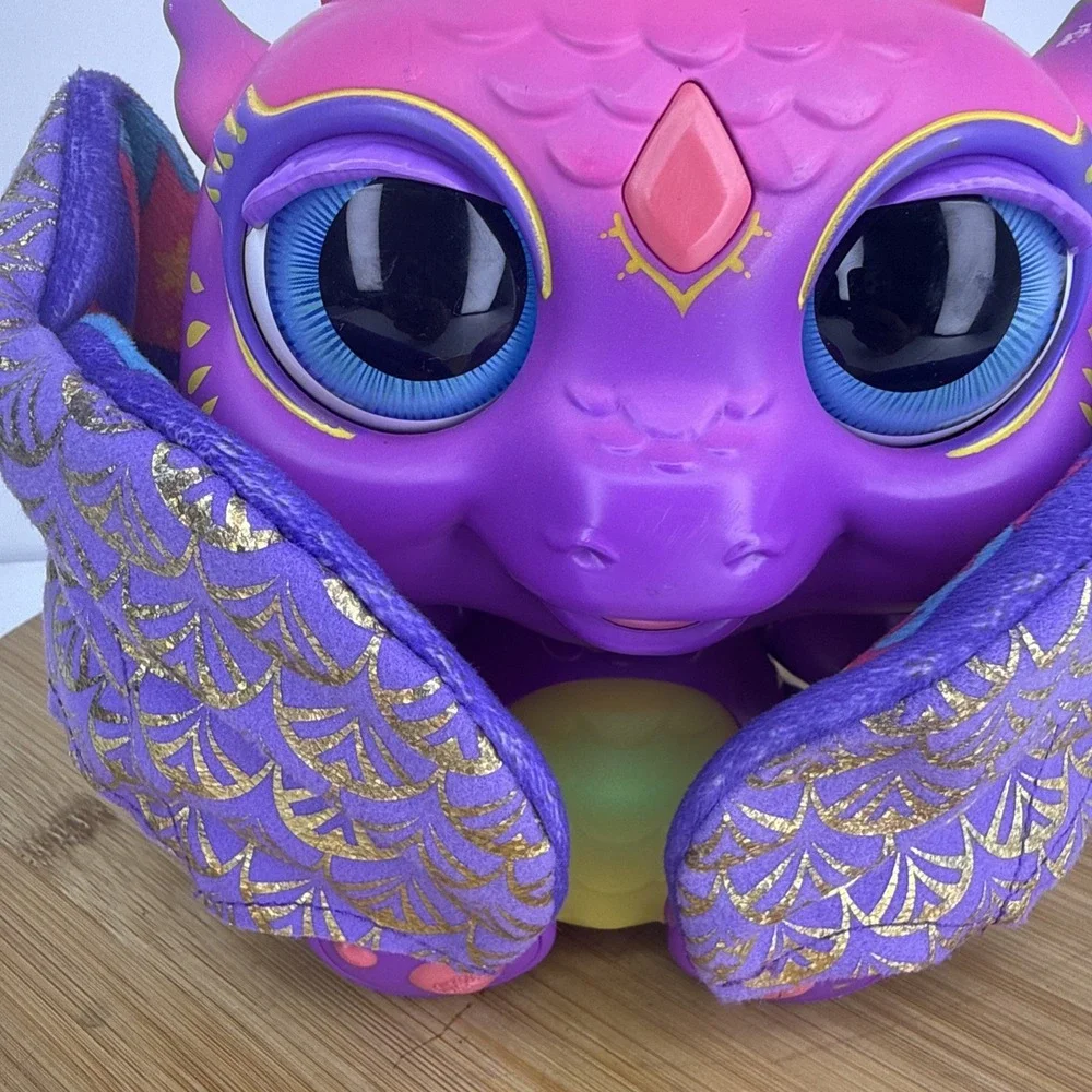 Hasbro FurReal Friends Moodwings Baby Dragon Interactive Pet Purple Tested‎